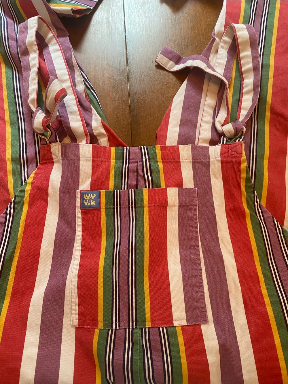 Lucy & Yak Multicolor Striped Tie-Shoulder Jumpsuit
